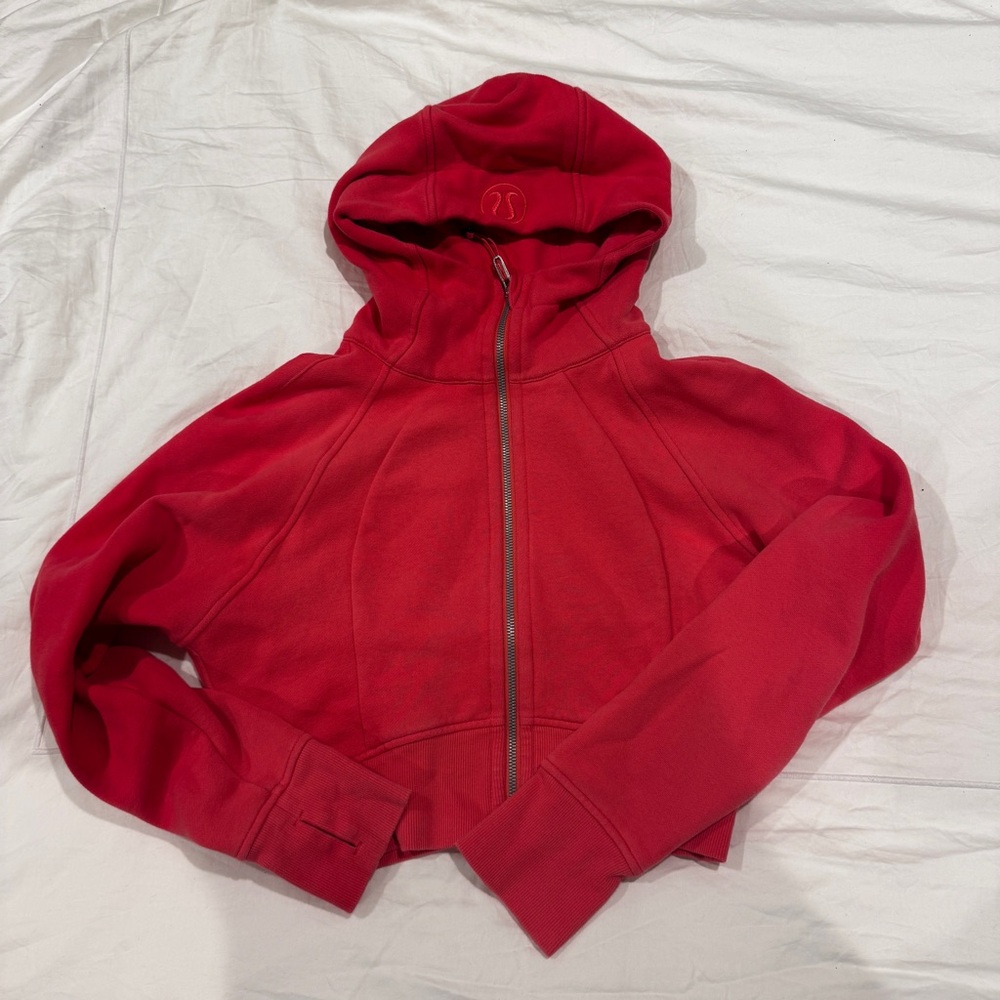 Lululemon Athletica Scuba Pink Cropped Zip-Up Jacket